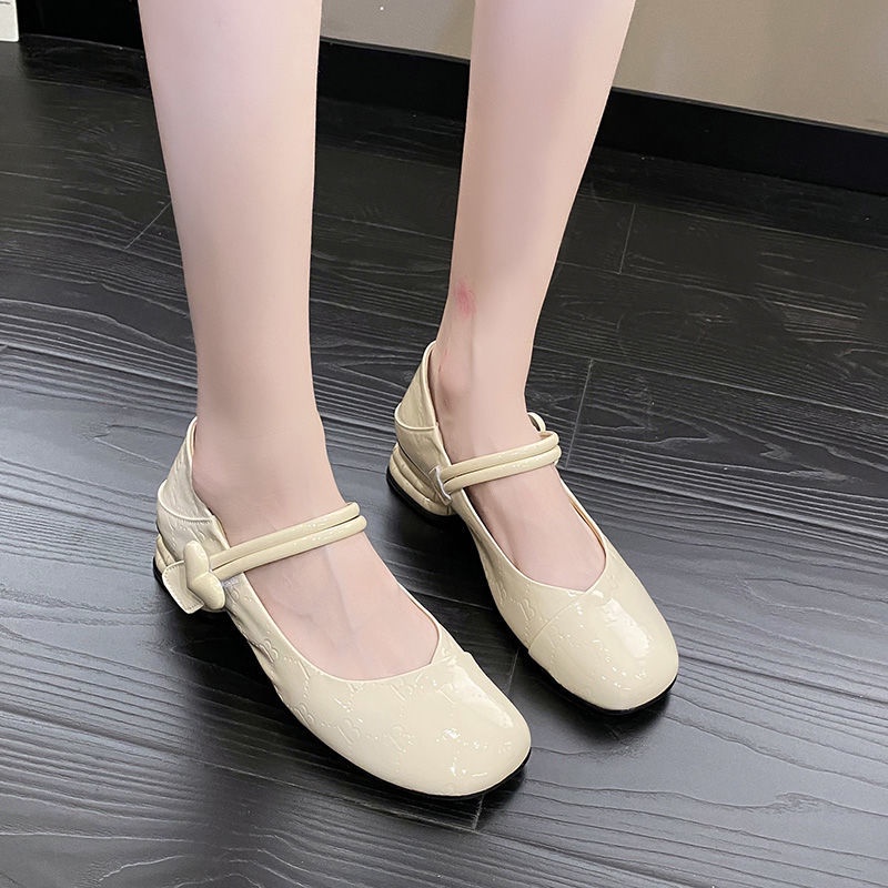 Giày Búp Bê Mary Jane Đế Mềm Mũi Tròn Thời Trang Mùa Thu Dành Cho Nữ / Size 35-40 /