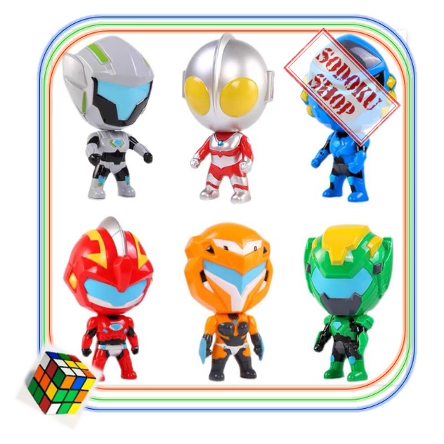 Đồ Chơi Mô Hình Ultraman, Siêu Nhân Đầu Bự, Đồ Chơi Lắp Ghép Cho Bé, Size Mini 02144