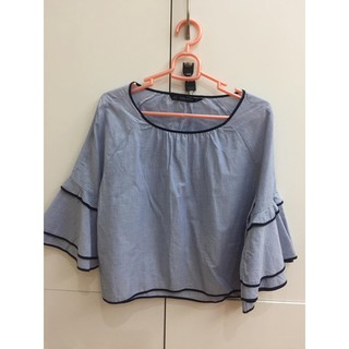 Áo kẻ Zara tay chuông