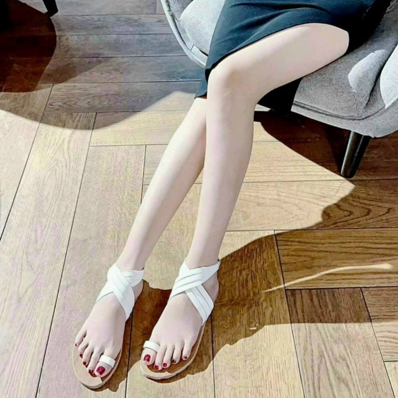 (Fom to) Giày sandal nữ chiến binh xỏ ngón quấn chéo cổ chân CBXN