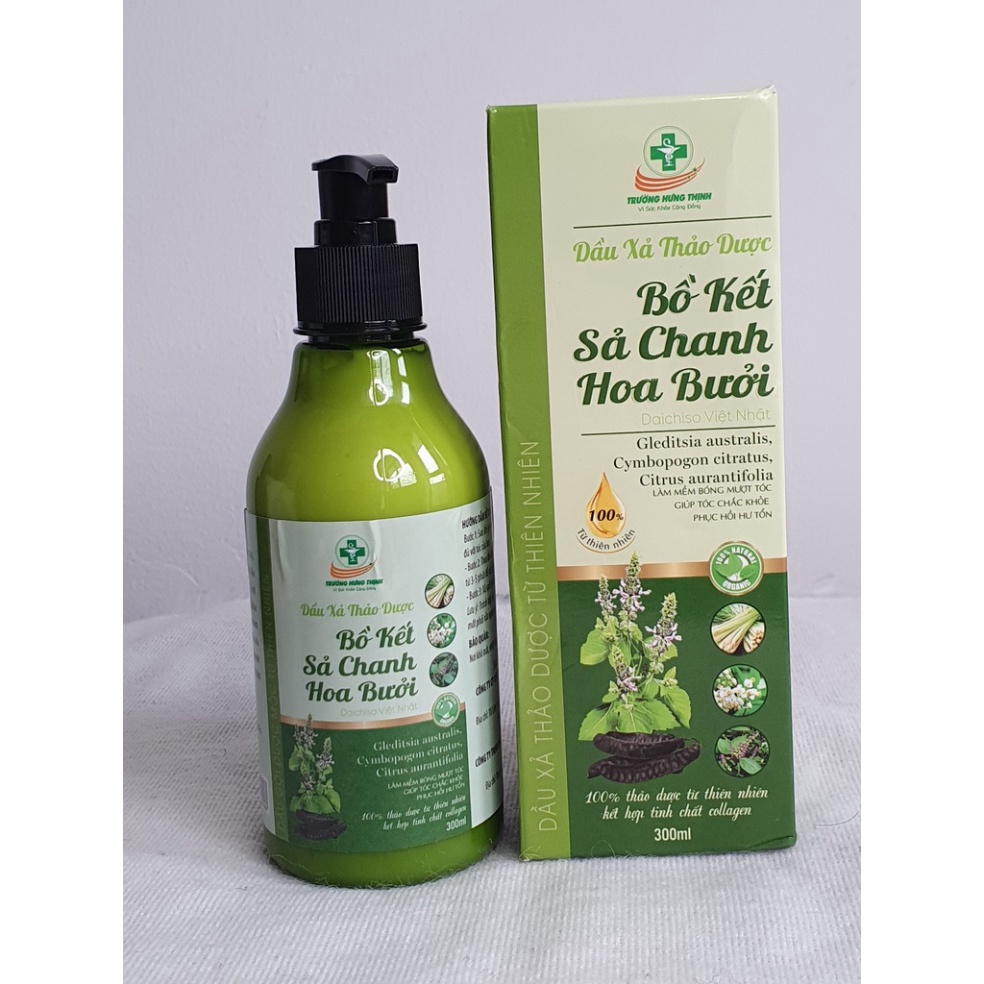 Dầu Gội Bồ Kết Sả Chanh Hoa Bưởi Gồm Bộ Gội Xả, Dầu Gội Thảo Dược Thiên Nhiên Chống Rụng Tóc Giảm Gàu Nấm Ngứa Da