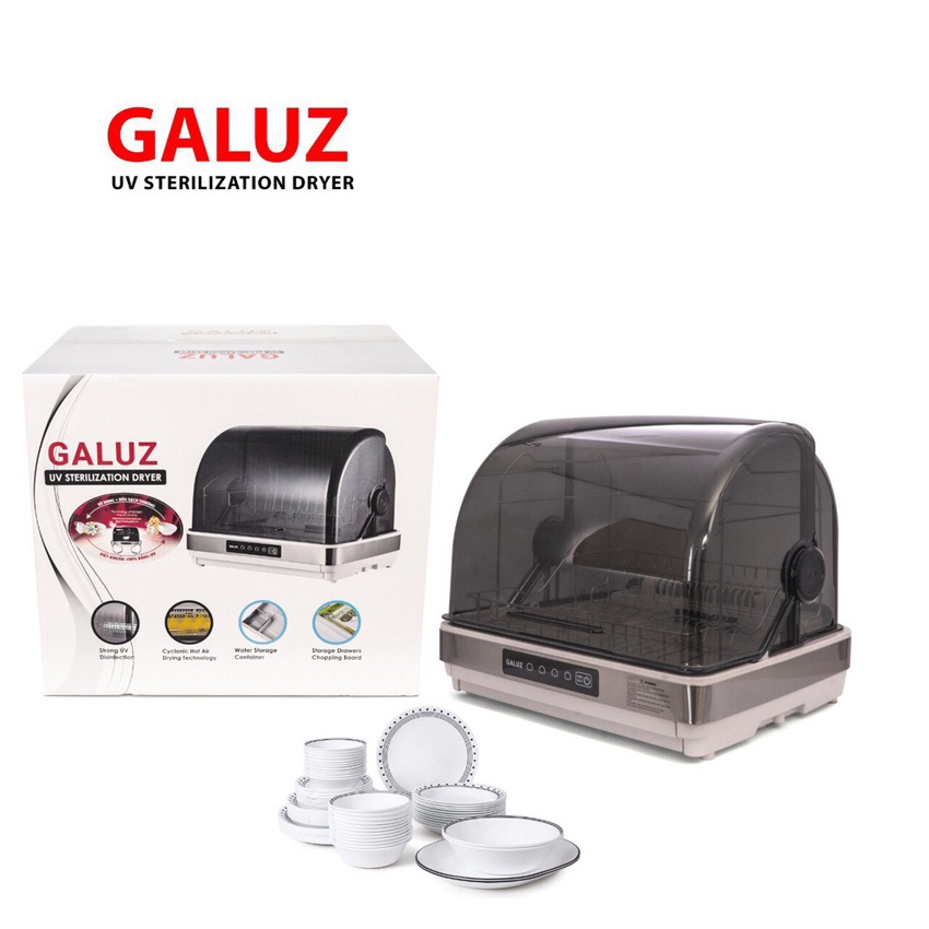 Máy sấy bát GALUZ, máy sấy và diệt khuẩn bát đĩa dung tích 42L,315W bảo hành 18 tháng lỗi đổi mới 10 ngày. BJG-68