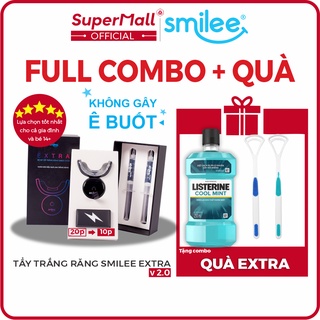 [Full Quà + Sale 30%] Smilee Extra - Tẩy trắng răng tại nhà Smilee cao cấp Extra hiệu quả gấp đôi, rút ngắn còn 10p