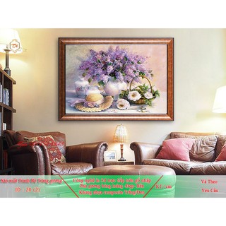 Tranh treo sau ghế sofa hiện đại tráng gương M21