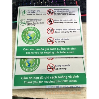 Biển chú ý nhà vệ sinh