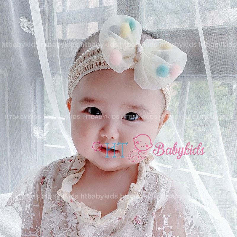 ❤ Băng Đô Phối Nơ Bông Xinh Xắn Cho Bé Gái ❤