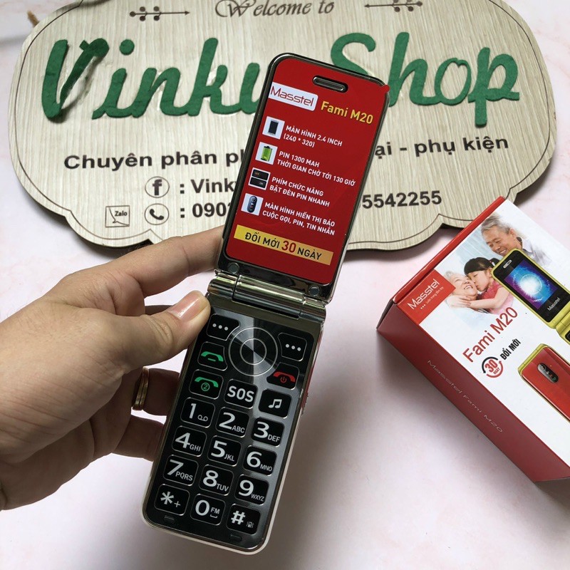 Điện Thoại Masstel Fami M20 - Hàng chính hãng,Điện Thoại dành cho người cao tuổi,nắp gập,sang trọng Bảo hành 12 tháng | BigBuy360 - bigbuy360.vn