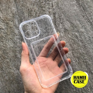 Ốp lưng silicon có NGĂN GIỮ THẺ siêu TRONG SUỐT dành cho 6/6plus/6s/6splus/7/7plus/8/8plus/x/xr/xs/11/12/13/pro/max