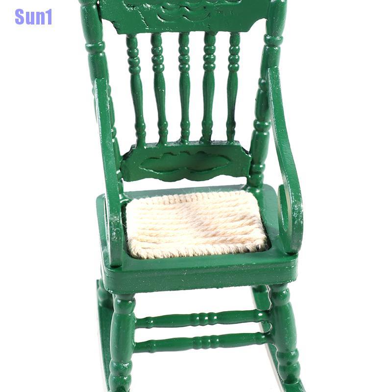 Mô Hình Ghế Gỗ Mini Tỉ Lệ 1 / 12 Trang Trí Nhà Búp Bê