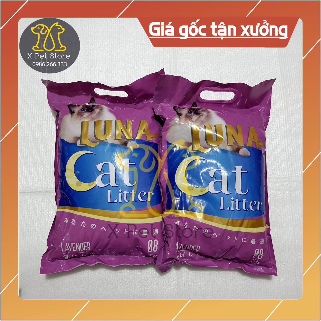 Cát Vệ Sinh Cho Mèo, Cát Mèo Luna Litter, Túi 8L