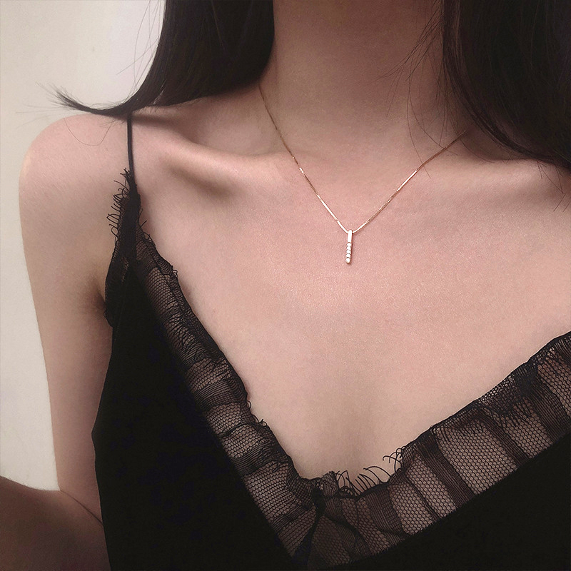 Dây Chuyền Dáng Dài Đính Đá Nhân Tạo Thời Trang Thanh Lịch Dành Cho Nữ