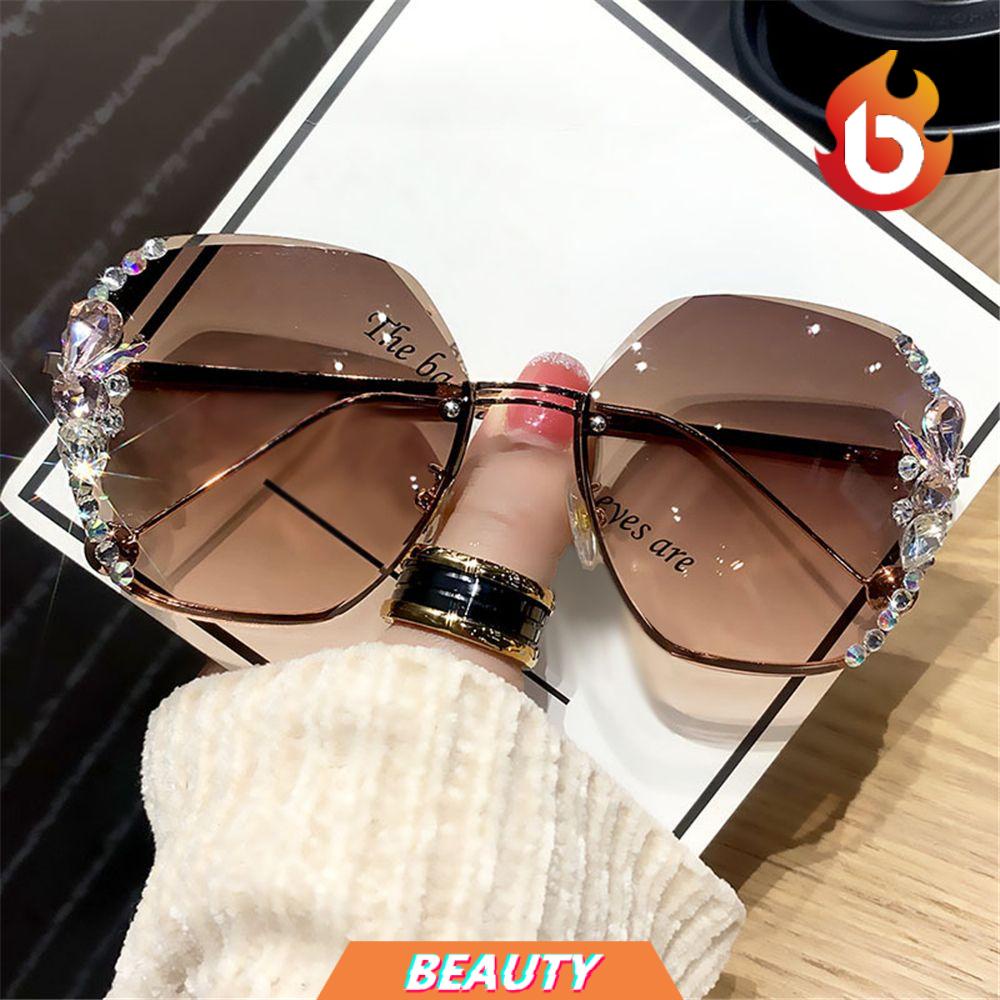 Kính Mát Nữ Không Viền Phong Cách Retro Thời Trang|Kính Mát Chống Tia UV400 Phong Cách Vintage