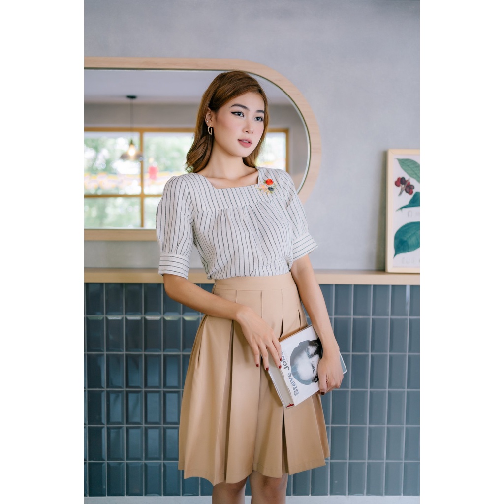 MINX - Chân Váy Via Midi Pleated Skirt