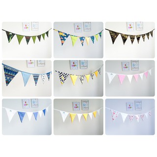 Dây cờ vải cotton kaki xịn may đẹp - Dây cờ trang trí Decor Sinh nhật Lều vải COTTON màu