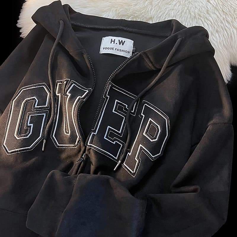 Áo hoodie zip ,áo khoác nỉ GUEP from thụng cho nam nữ