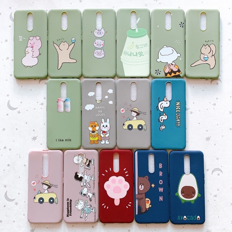 Ốp lưng màu dẻo cute Oppo F11