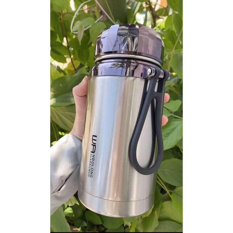 Bình giữ ấm inox baol giữ ấm nóng lạnh 1200-1500ml inox 304 thời thượng mua 1 tặng 1