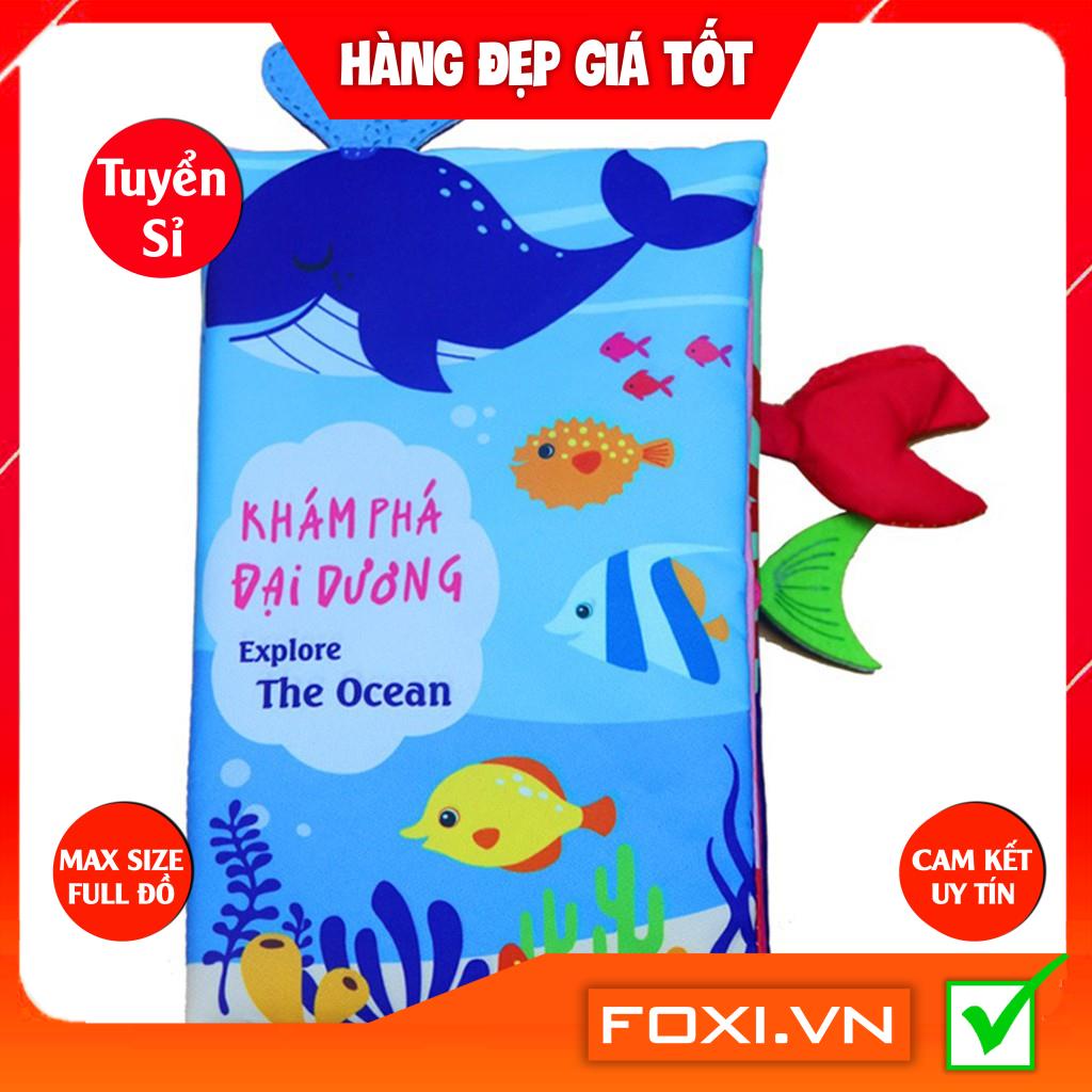 Sách Vải Pipo Chủ đề”Khám phá đại dương” Foxi-sách giáo dục cơ bản cho bé yêu