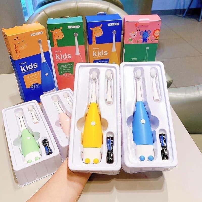 Bộ bàn chải đánh răng điện cho bé KIDS (kèm pin)