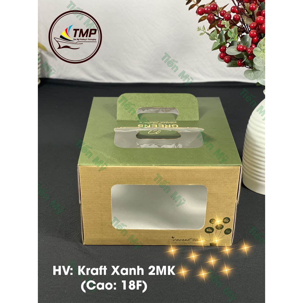 hộp bánh sinh nhật kratf( trọn bộ kèm đế (tẩy))