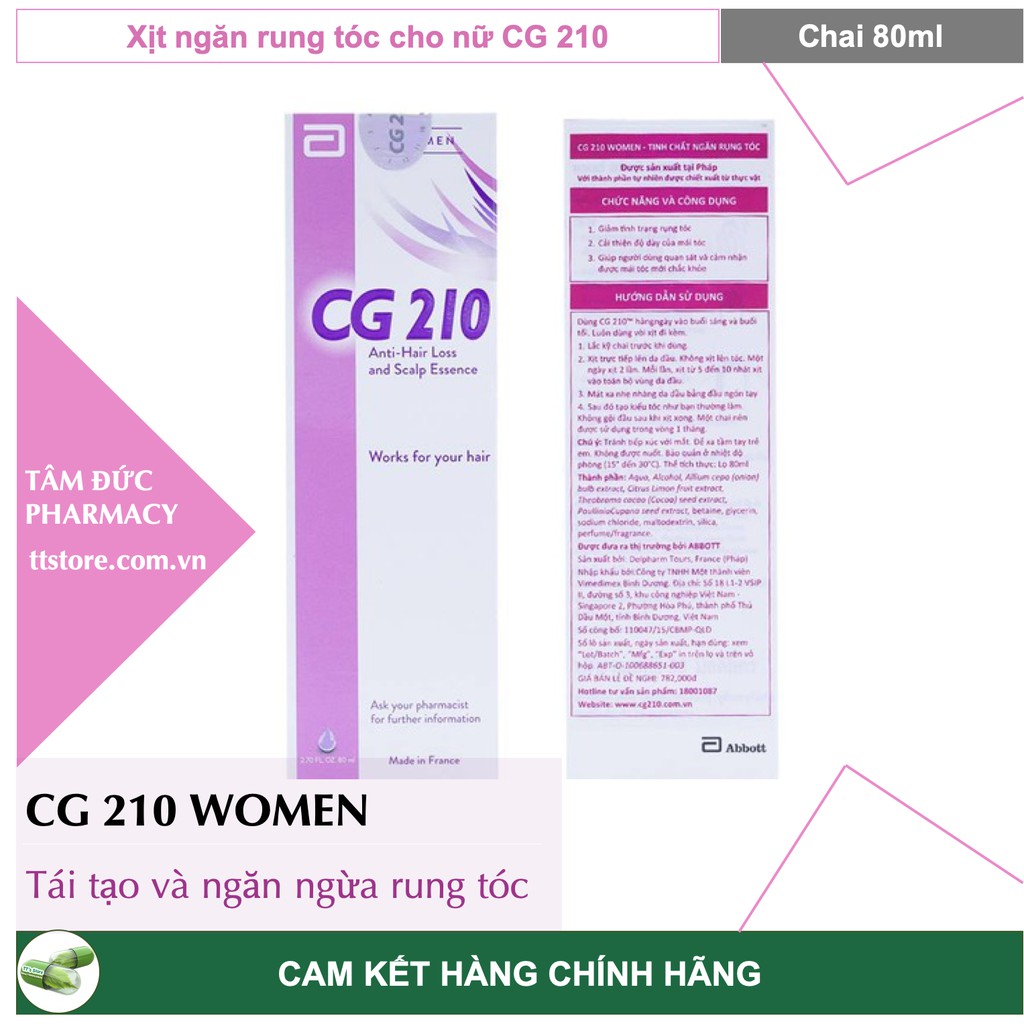 CG 210 WOMEN [Chai 80ml] - Tinh chất hỗ trợ mọc tóc nữ [CG210 / Abbott]