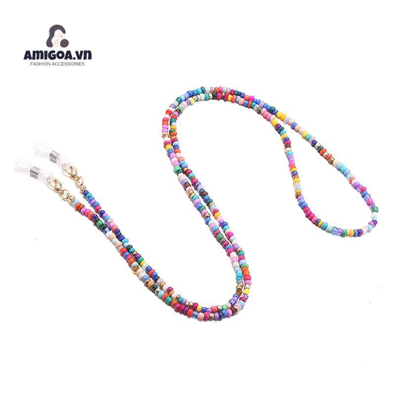 ✨✨Dây Đeo Mắt Kính Xỏ Hạt Gạo Nhiều Màu Chống Mất