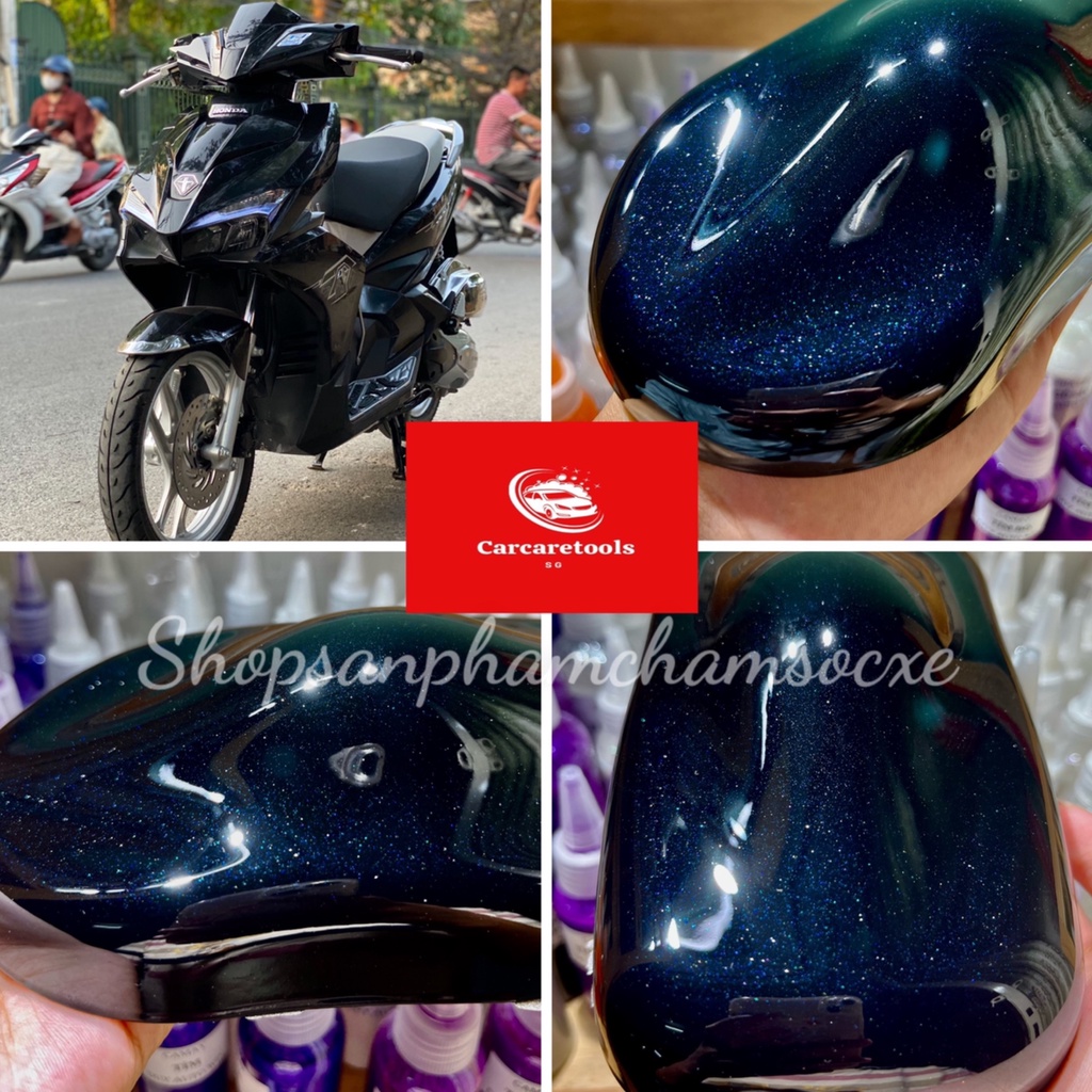 Đen bóng pha lê dương Honda AB mã NHB25M - Sơn 2k 4:1