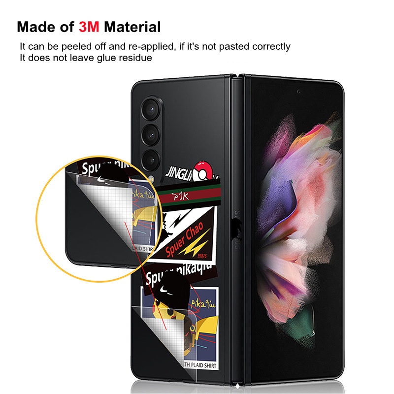 Ốp Điện Thoại Trong Suốt Chống Trầy Xước Họa Tiết Hoạt Hình Cho Samsung Galaxy Z Fold 4 3 Galaxy Z Fold4 5G