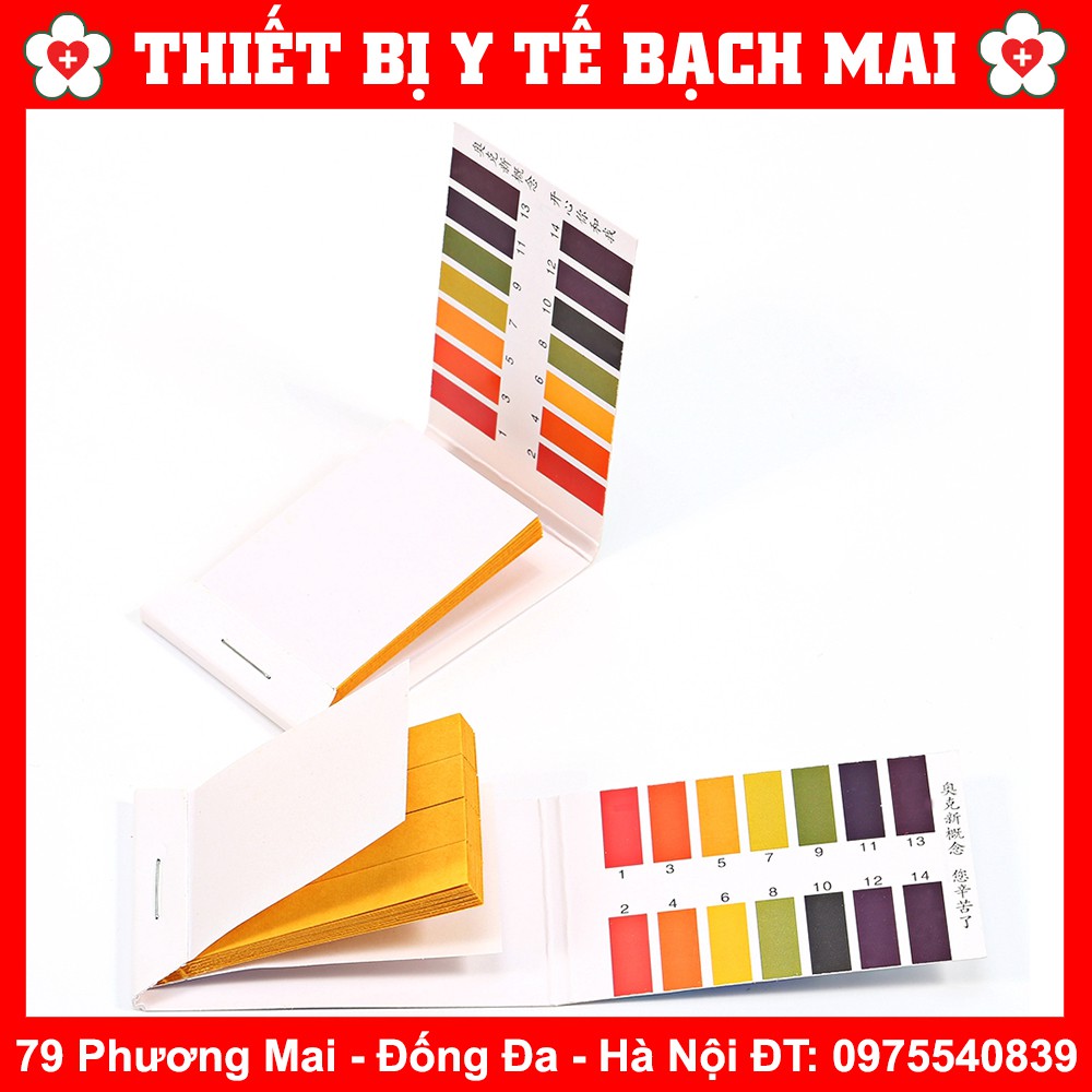 Giấy Quỳ Tím Thử Độ pH Thang Đo Từ 1 Đến 14 [Gói 80 miếng kèm bảng màu]