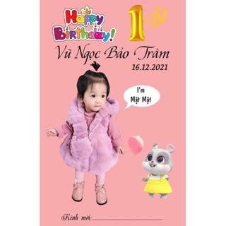 Combo 20 Thiệp thiết kế riêng, in hình bé