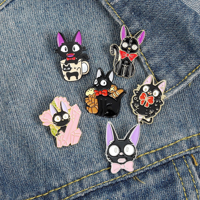 Ghim Cài Áo Hoạt Hình Tráng Men Cứng 6 Kiểu Dáng Kawaii Kiki's Gửi Hàng Cho Trẻ Em/Người Bạn