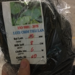 Lưới bẫy chim 3,4,5 ,8 phân dài 20 m