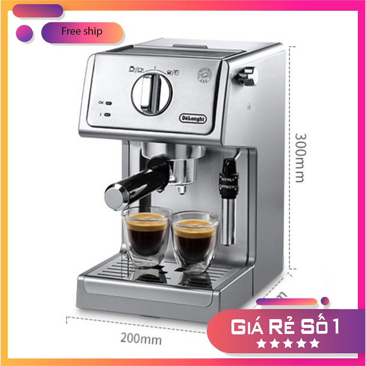 Máy pha cà phê Espresso thương hiệu Delonghi ECP36.31 - Công suất đầu vào: 1100W - Hàng Nhập Khẩu  D