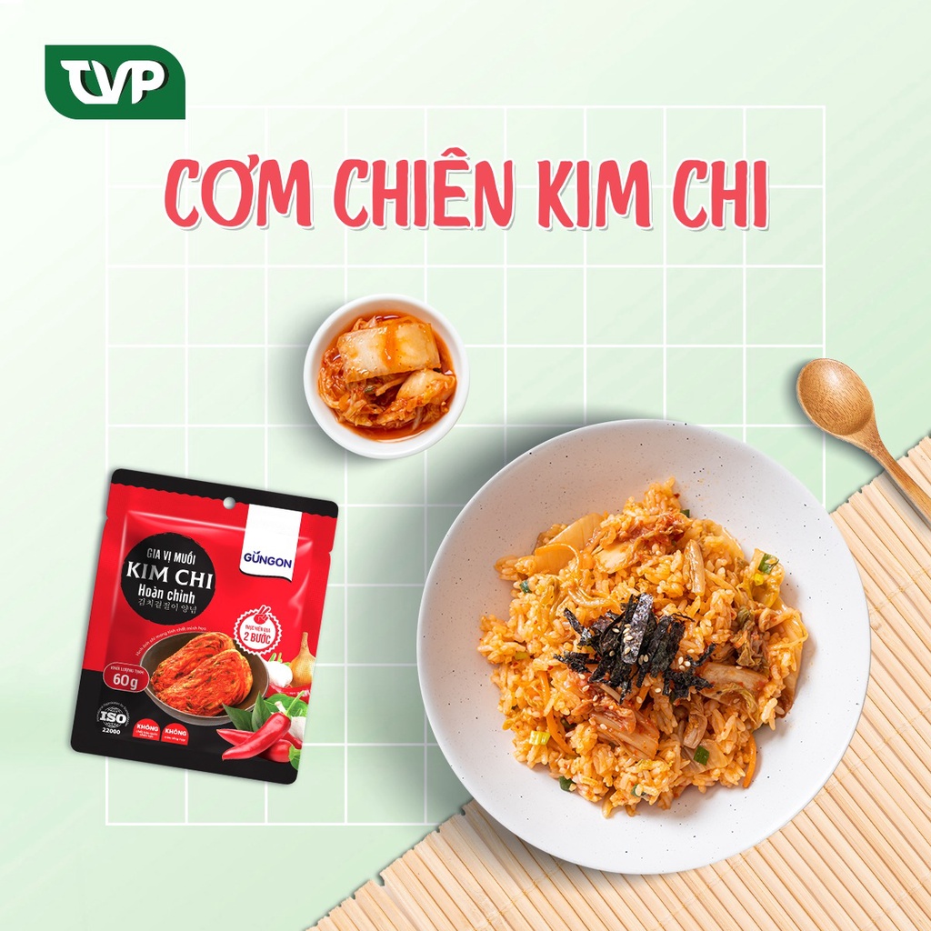 Combo 2 gói gia vị muối kim chi hoàn chỉnh GUNGON 60g Tặng 1 ngũ vị hương