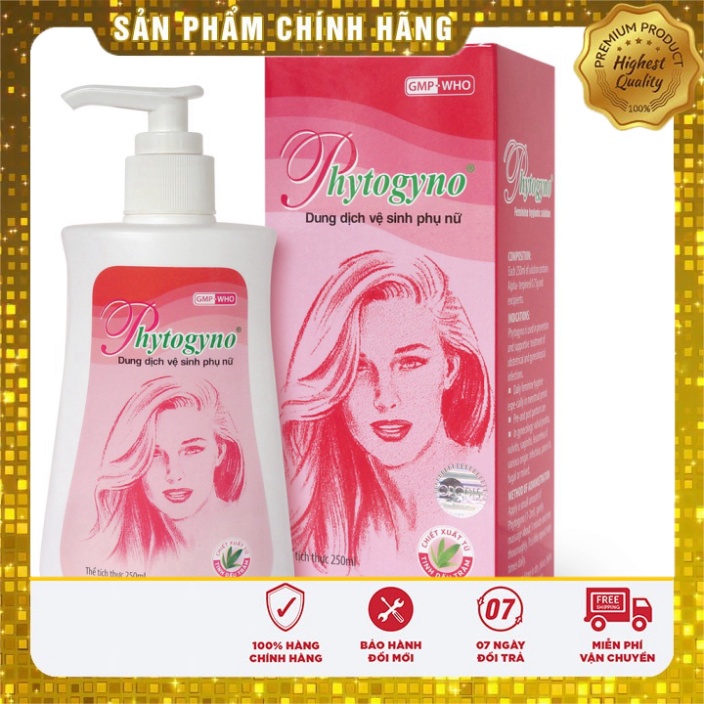 Dung dịch vệ sinh phụ nữ Phytogyno hồng 100ml -250ml  Date mới