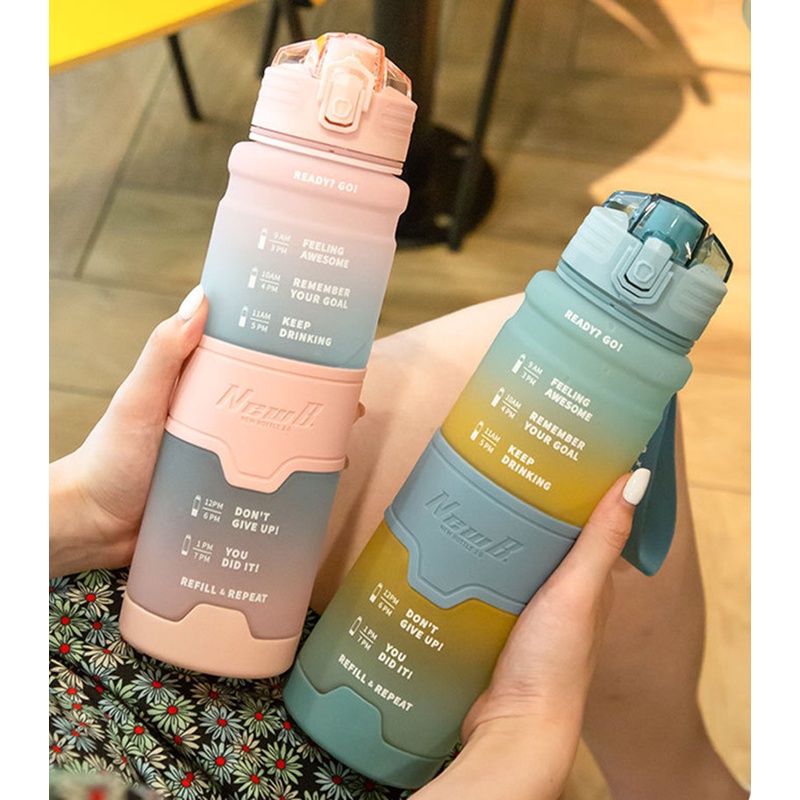 Bình Nước Thể Thao 1000ml Chất Lượng Cao Với Màu Sắc Thay Đổi Theo Nhiệt Độ