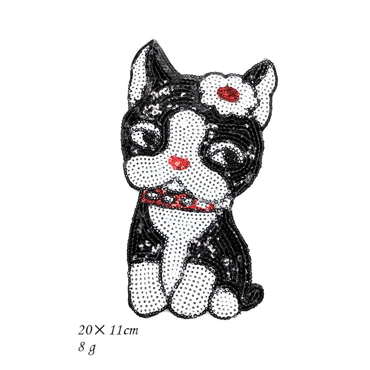 Miếng Dán Ủi Quần Áo Hình Cỏ Ba Lá Thêu Họa Tiết Hoạt Hình Đính Kim Sa Lấp Lánh