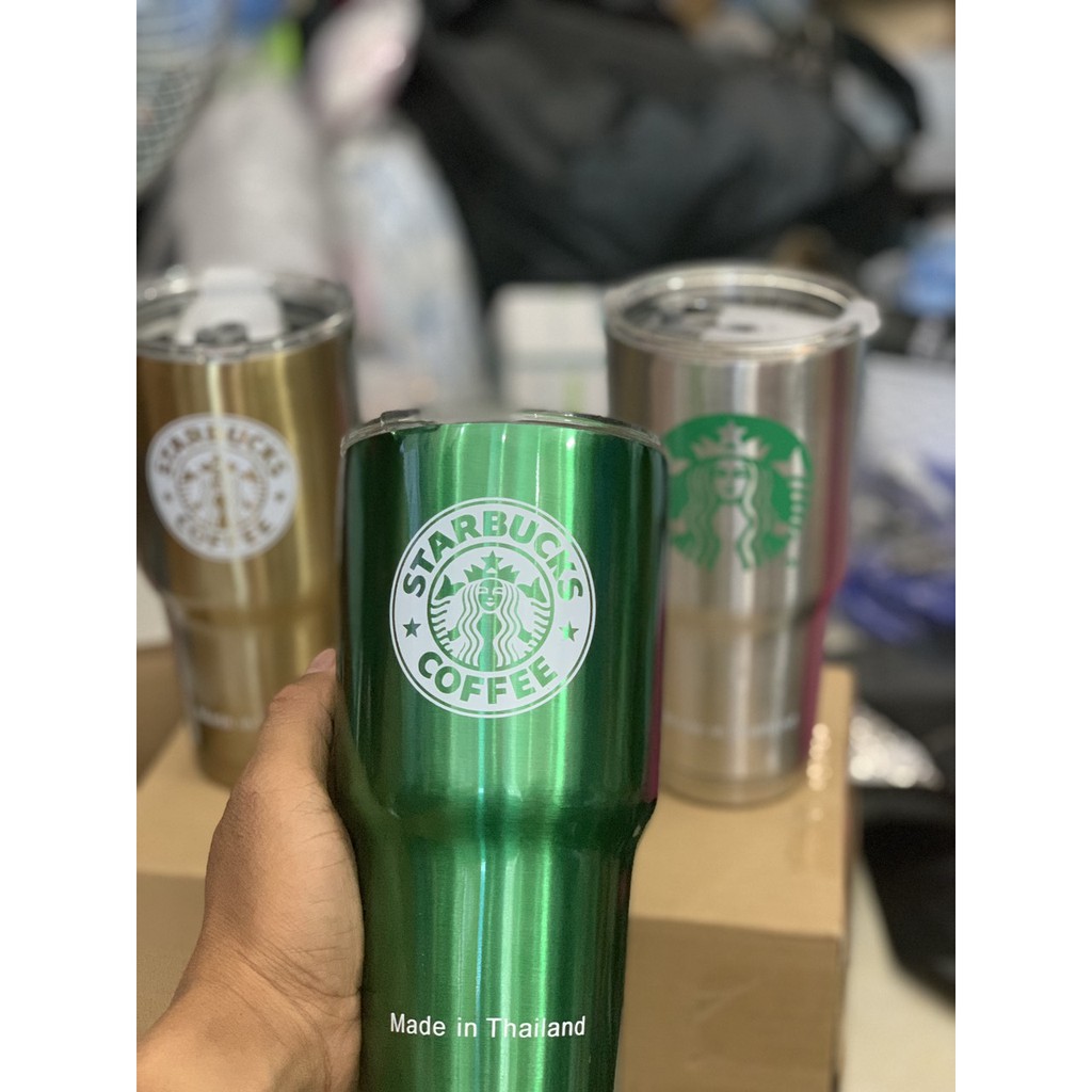 Ly giữ nhiệt Thái lan starbuck 900ml (kèm túi kèm ống hút) (màu ngẫu nhiên)