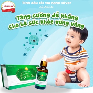 Tinh dầu tỏi tía Nano Silver bạc Cầu Bình An 30ml (mẫu mới) Tăng sức đề kháng và hệ miễn dịch ở trẻ hay ốm vặt