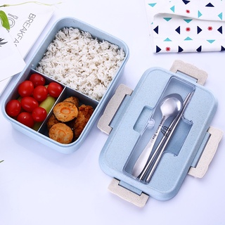 Hộp cơm văn phòng lúa mạch có đũa thìa inox