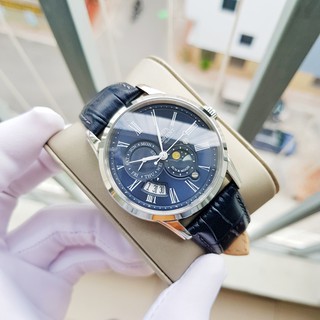 Đồng hồ nam chính hãng orient automatic sun and moon gen 3 sak00005d0 mặt xanh-máy cơ tự động-dây da xanh -size 42mm