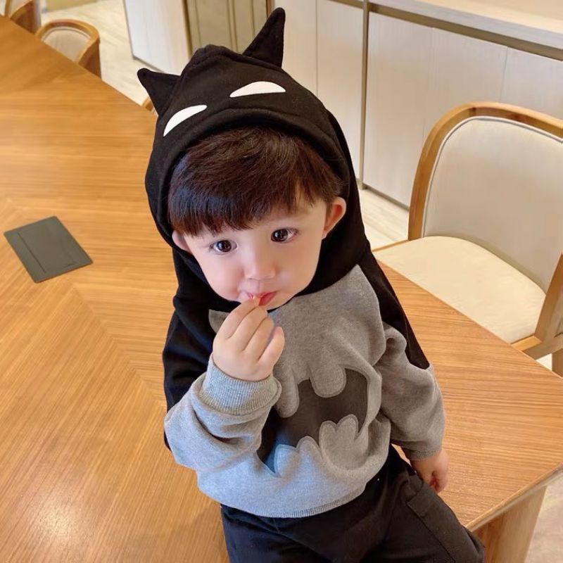 Áo nỉ batman có mũ cho bé