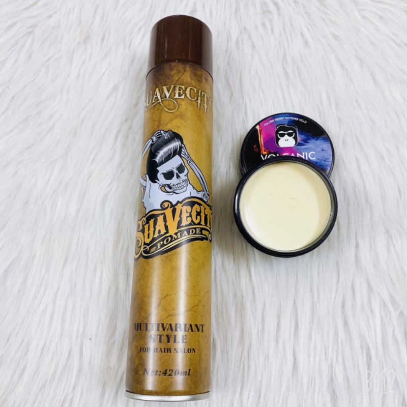 Combo gôm xịt tóc sawensito 420 / sáp vuốt tạo kiểu giữ nếp bóng mượt