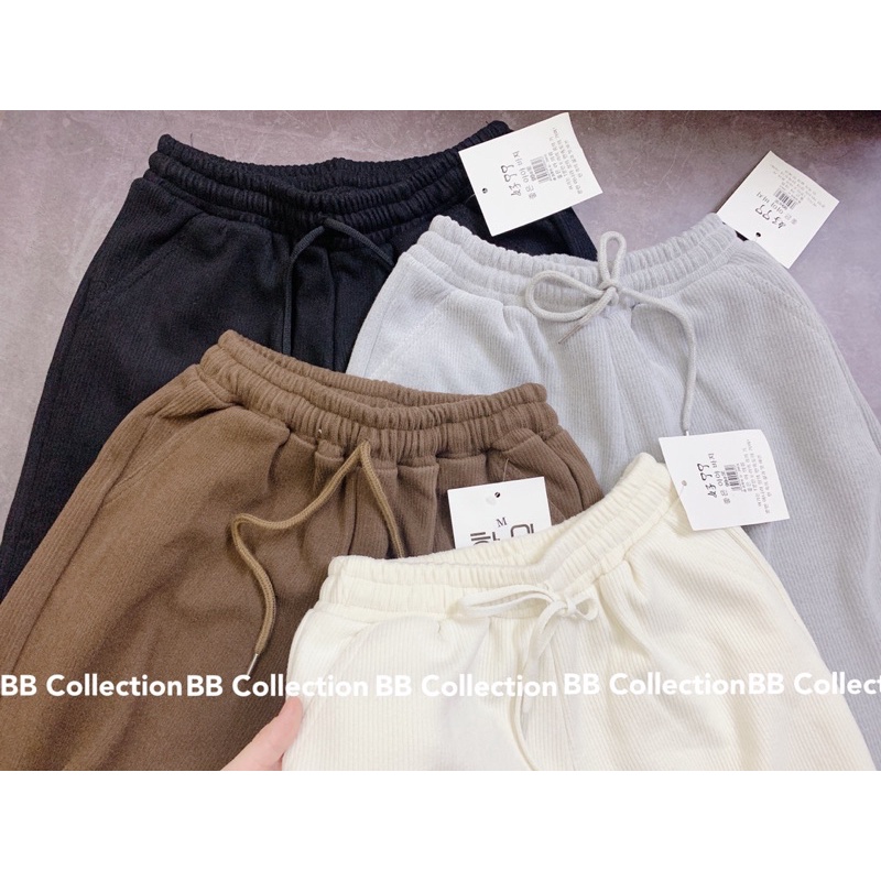 [ Ảnh thật / Video ] Quần nỉ tăm suông ống rộng