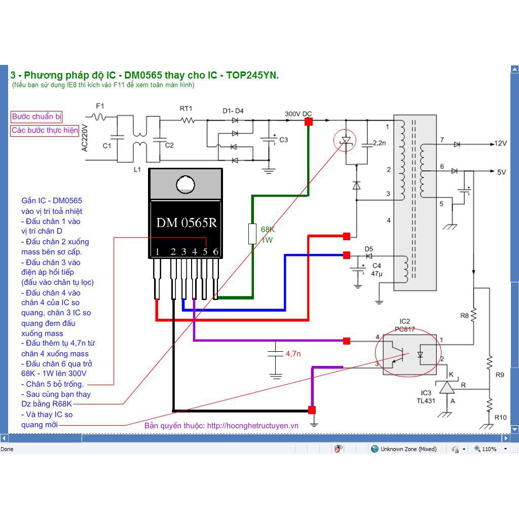 Board Nguồn Đa Năng 5 Dây ( Độ Board Nguồn Monitor LCD)