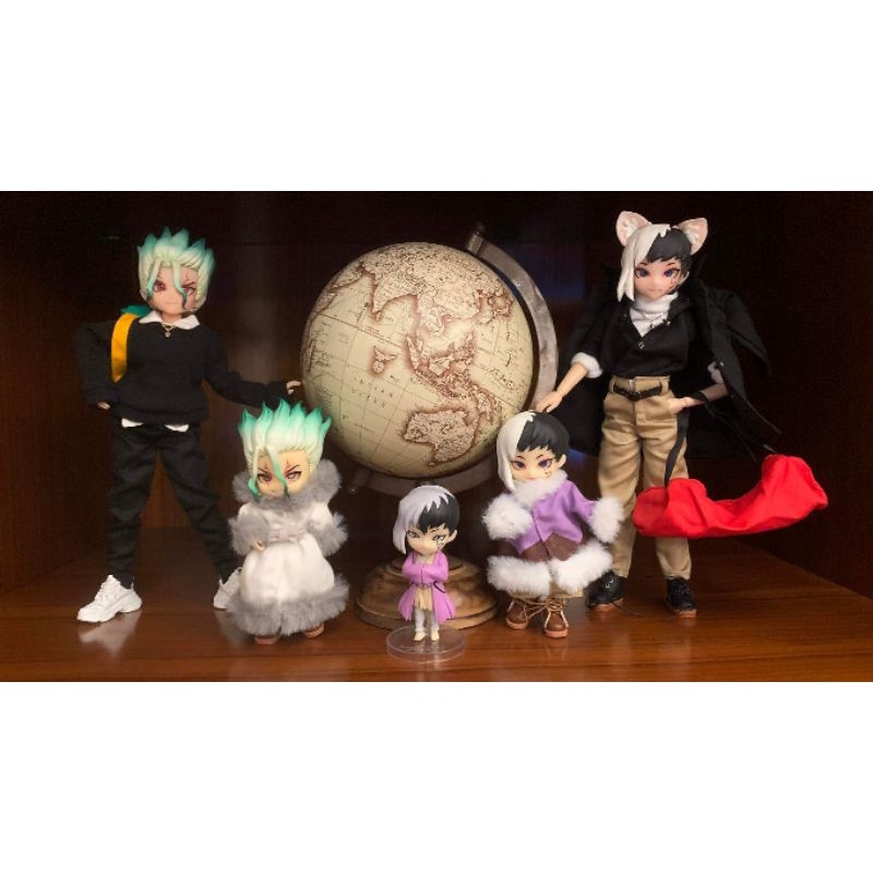 Set đồ nhân vật Senku ishigami và Asagiri Gen Dr.Stone trong anime Nhà tâm lý của thế giới khoa học size ob11,ddf,ymy
