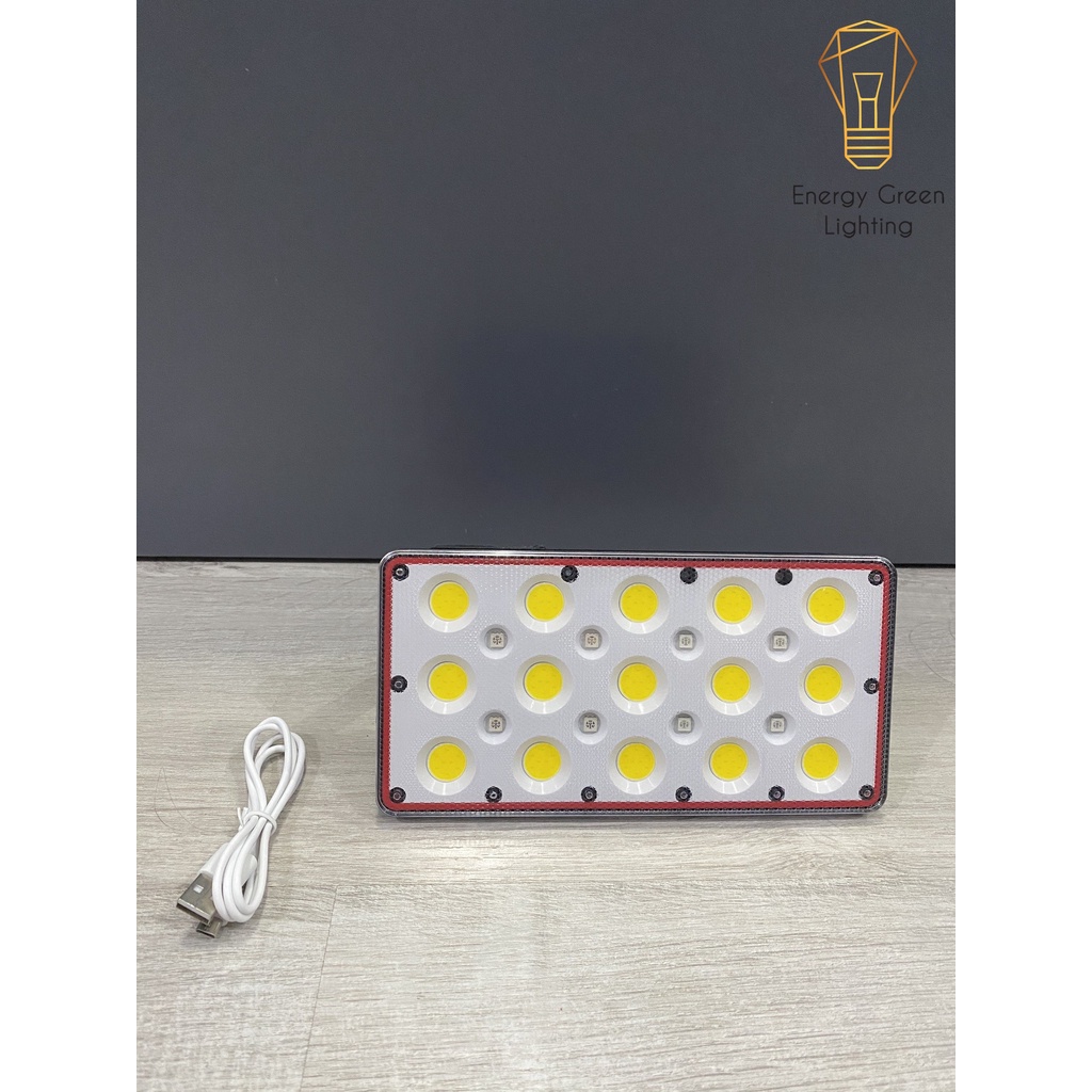 Pha Led Energy Green Lighting Gz010 Siêu Sáng Pin Sạc Tích Điện Nhỏ Gọn Khi Dã Ngoại - 5 Chế Độ Sáng - Dung Lượng Pin Lớ