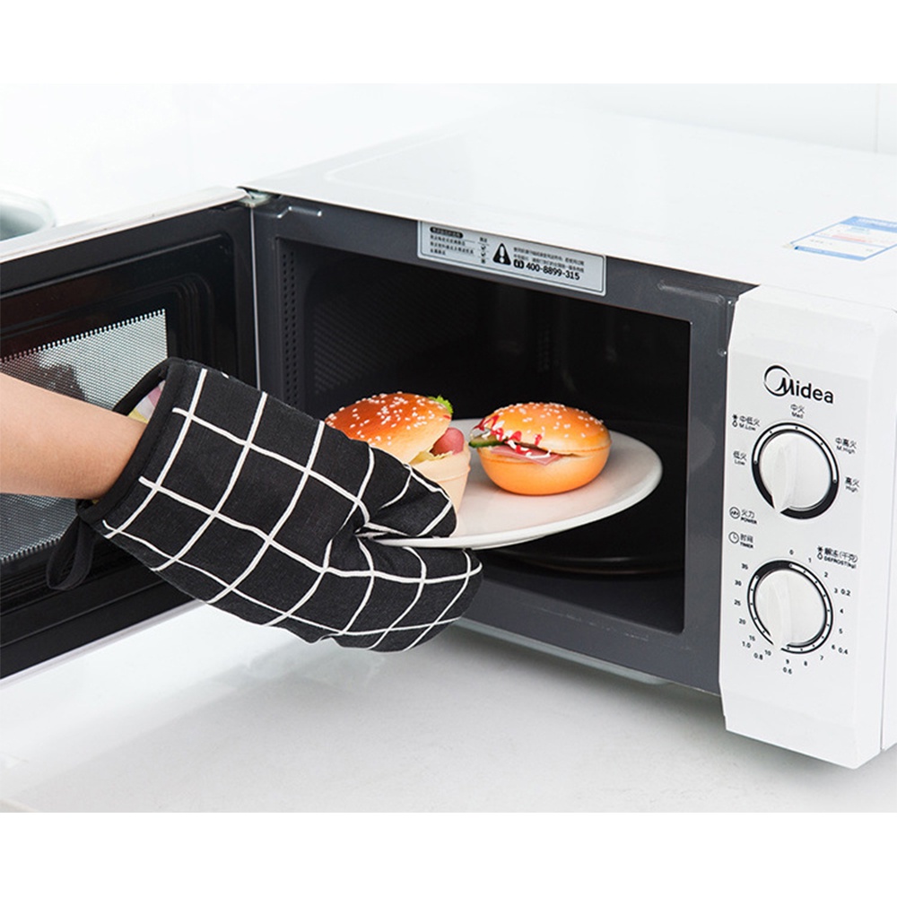 Găng Tay Caro Hàn Quốc - Vải + Bông 3 Lớp Siêu Dày Nhấc Nồi, Nướng Bánh - Bao Tay Bưng Bê Vật Nóng