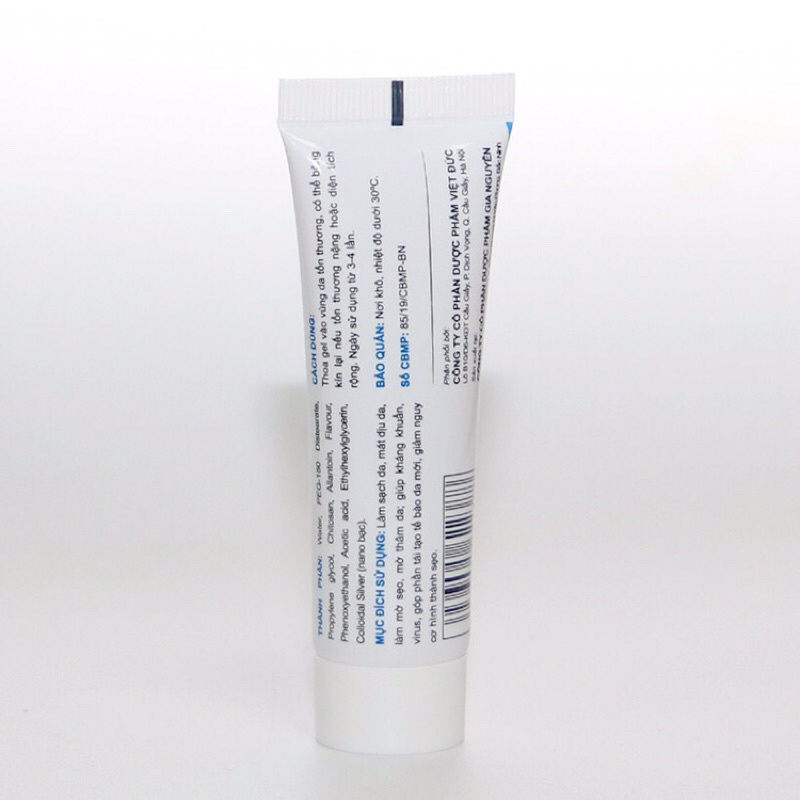 Gel bôi mờ sẹo nano bạc Skinkey giúp mờ thâm làm lành vết trầy xước tuýp 30g