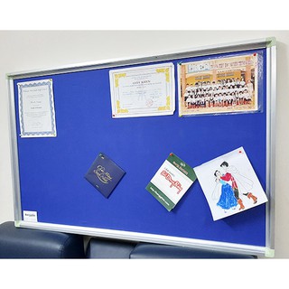 Bảng ghim bố màu xanh dương, nền ghim dày 5mm, kích thước 80x120cm, khung nhôm cao cấp,
